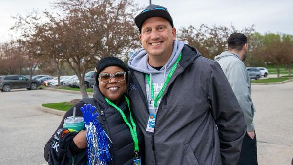 Two Kent ISD staffers at the race